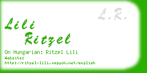 lili ritzel business card